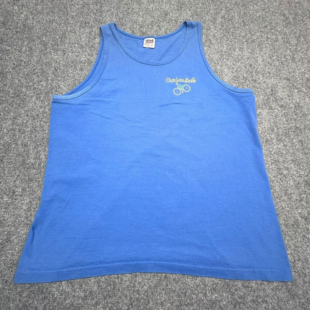 Vintage Cruiser Bobs Haleakala Downhill Maui Hawaii Tank Top Mens XL Anvil USA